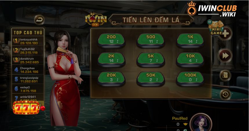 Các cặp xuất hiện trong game tiến lên đếm lá