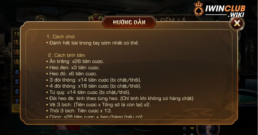 Luật chơi cần nhớ trong game tiến lên đếm lá