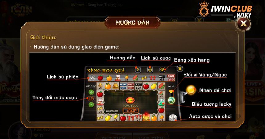 Luật chơi nổ hũ xèng hoa quả tại iWin cho tân thủ