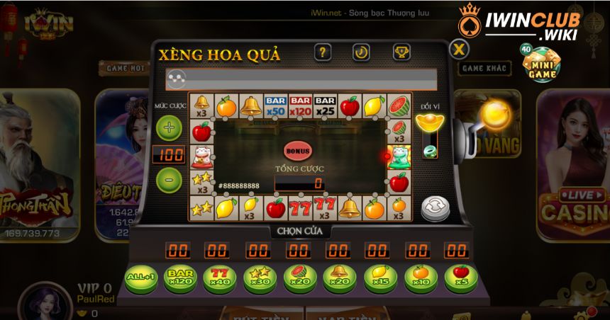 Trò chơi xèng hoa quả tại iWin là gì?