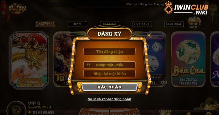 Đăng ký iWin cần đảm bảo điều kiện gì?